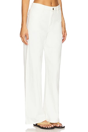 Enza Costa Slouchy Straight Leg in White