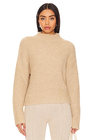 Cropped Mock Neck Sweater Enza Costa