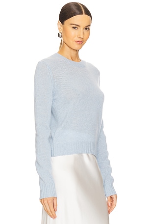 Enza Costa Cashmere Easy Long Sleeve Crew in Baby Blue