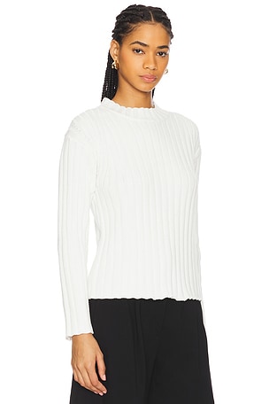 Enza Costa Fisherman Sweater in White
