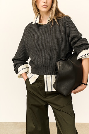 Cotton Cashmere Raglan Sweater Enza Costa