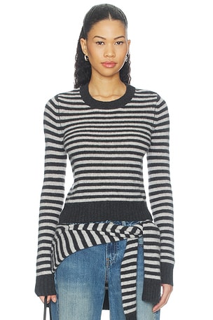 Cashmere Shrunken Crewneck Sweater Enza Costa