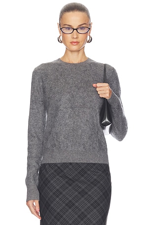 Mink Wash Cashmere Easy Crew Sweater Enza Costa