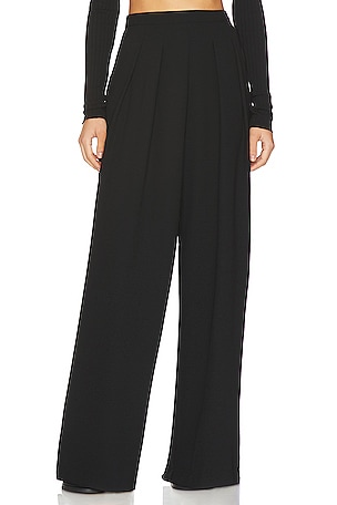 Crepe Pleated Wide Leg Pant Enza Costa