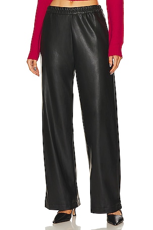 Soft Leather Straight Leg Pant Enza Costa