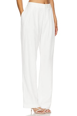 Enza Costa Twill Sartorial Pant in White