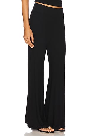 Enza Costa Silk Knit Bias Pant in Black. Size S. Also