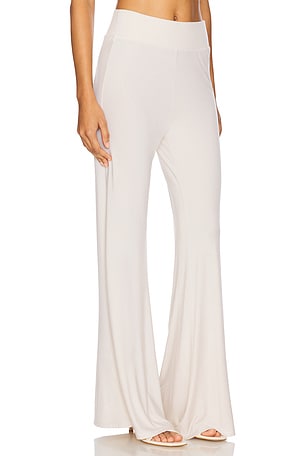 Enza Costa Silk Knit Bias Pant in Cream