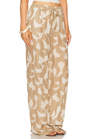 Enza Costa Cupro Resort Pant in Tan