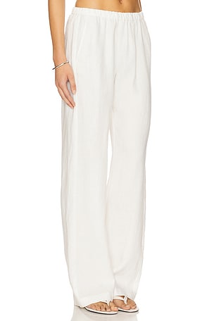 Enza Costa Linen Everywhere Pant in Ivory