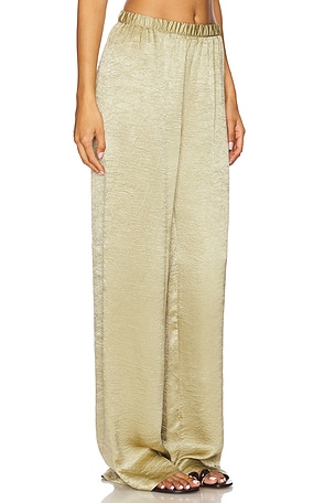 Enza Costa x REVOLVE Satin Textured Pant in Sage