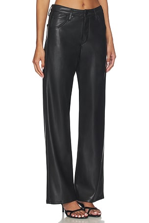 Enza Costa Leather Straight Leg in Black. Size 3 / L. Also