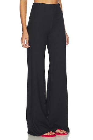 Enza Costa Twill Bias Pant in Black