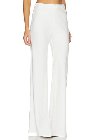 Enza Costa Twill Bias Pant in Ivory