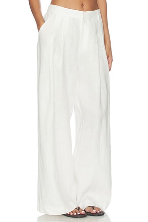Enza Costa Linen Easy Trouser in White