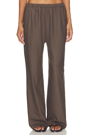 Enza Costa Suiting Everywhere Pant in Brown