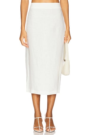 Linen Pencil Skirt Enza Costa