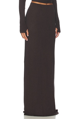 Enza Costa Cashmere Bias Skirt in Brown. Size S. Also