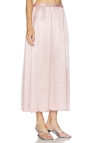 Enza Costa Textured Satin Celeste Skirt in Rose. Size 0 / XS. Also