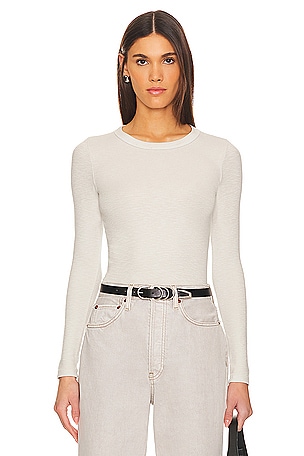 Free People Nailed It Thermal Henley - Women's Shirts/Blouses in Oatmeal