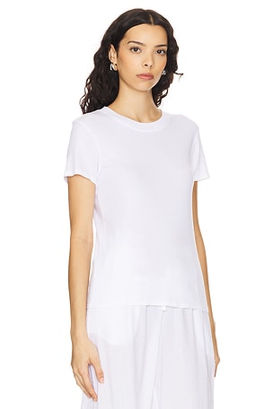 Enza Costa Supima Cotton Perfect Tee in White