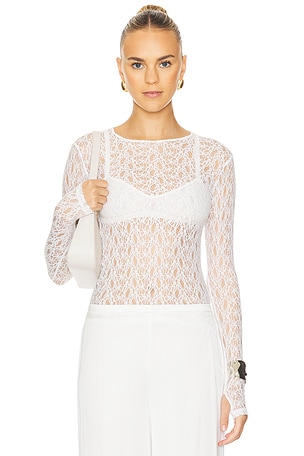 Lace Long Sleeve Crew Enza Costa