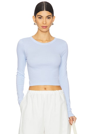 Supima Baby Long Sleeve Cropped Top Enza Costa