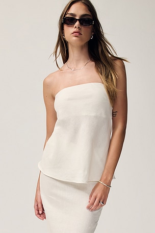 Linen Strapless Tunic