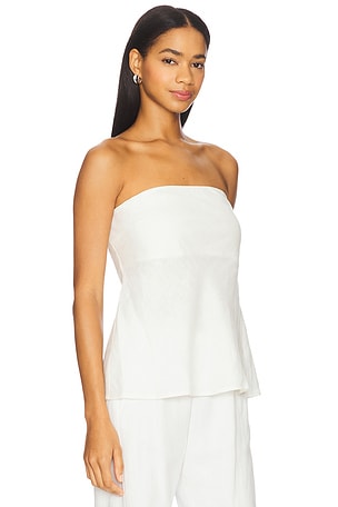 Enza Costa Linen Strapless Tunic in Ivory
