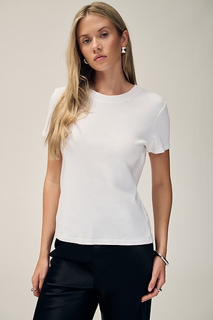 Supima Cotton Essential Short Sleeve Tee Enza Costa