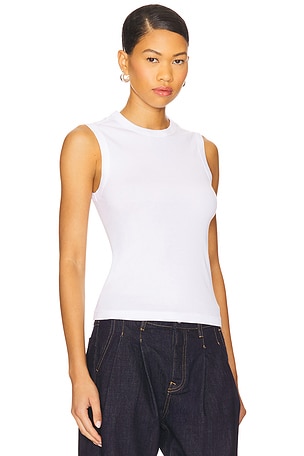 Enza Costa New Classic Sleeveless Tee in White