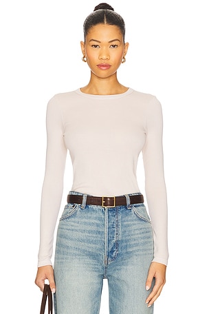 Supima Cotton New Classic Long Sleeve Tee Enza Costa