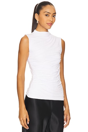 Enza Costa Sleeveless Twist Top in White