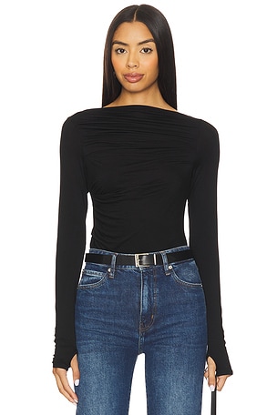 Draped Boatneck Top Enza Costa