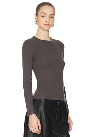 Enza Costa Supima Long Sleeve Tee in Grey. Size XS. Also