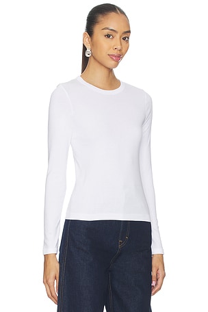 Enza Costa Supima Long Sleeve Tee in White. Size XS. Also