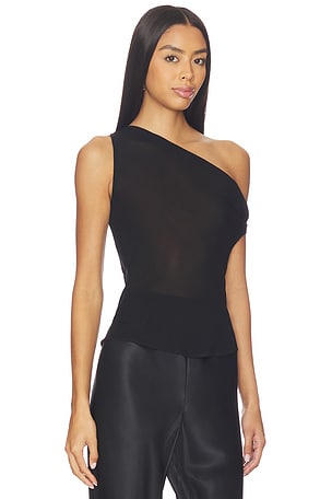 Enza Costa Airy Off-shoulder Top in Black