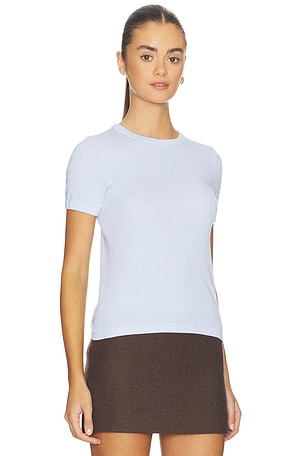 Enza Costa Supima Cotton New Classic Short Sleeve Tee in Blue