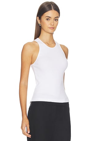 Enza Costa Cotton Rib Boy Tank in White