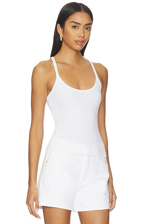 Enza costa camiseta tirantes cotton rib cami Canelak en color blanco