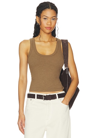 Military Rib Crop Tank Enza Costa