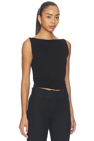 Enza costa camiseta tirantes punto fluid jersey Canelak en color negro