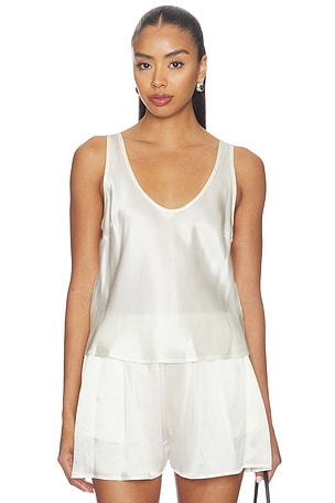 SILK SATIN U TANK U 탱크 Enza Costa