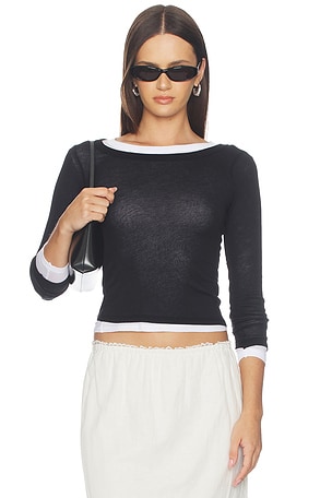 CAMISA DE MANGA COMPRIDA EM CAMADAS TISSUE JERSEY LAYERED LONGSLEEVE Enza Costa