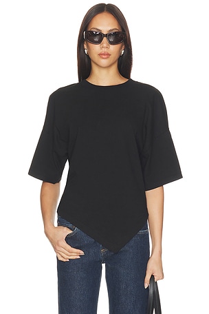 Supima Structured Jersey Assymetrical Tee Enza Costa