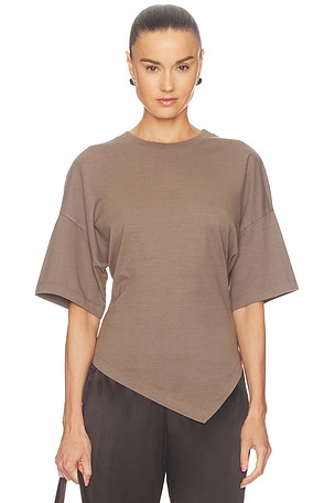 Supima Structured Jersey Assymetrical Tee Enza Costa