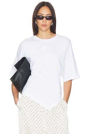Supima Structured Jersey Assymetrical Tee Enza Costa