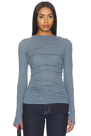 Cashmere Jersey Twist Top Enza Costa