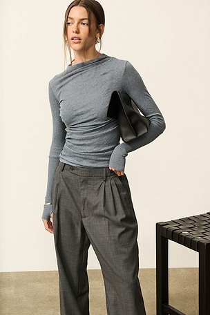 Cashmere Jersey Twist Top Enza Costa