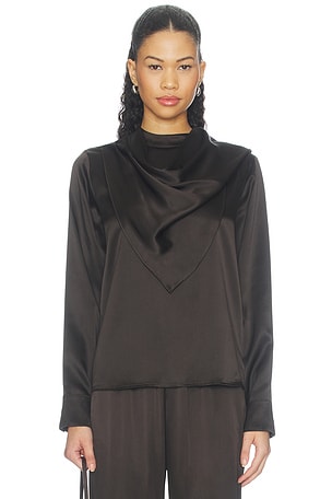 Silk Satin Bandana Blouse Enza Costa